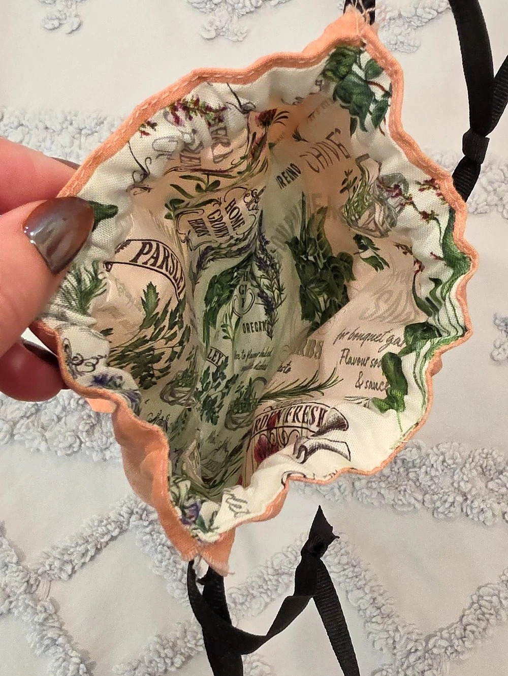 Handmade Fish Drawstring Bag - Picture 3 of 12